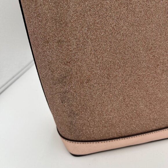 Kate Spade Glitter Tote – Rose Gold Champagne - Picture 6 of 10